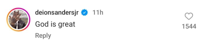 Deion Sanders Jr. Reply to Deiondra Sanders pregnant